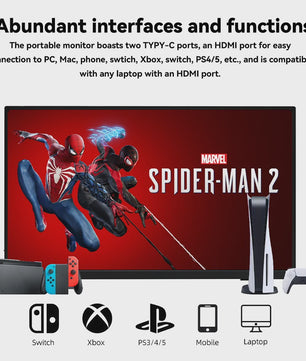 SOYO 18.5 inch Draagbare Monitor - Full HD Gaming & Kantoor Display voor Laptop, Xbox, PS5, Switch