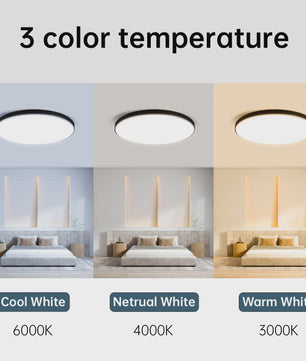 Waterdichte LED Plafondlamp Rond - 18W/30W/40W - IP44 - Keuken, Badkamer, Woonkamer