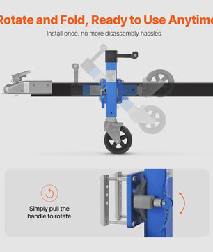 Succesvolle 1600lbs Trailer Jack met Zwenkwiel & Handgreep - Ideaal voor Boten en RV's