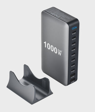 1000W Desktop Oplader met 8 Poorten: Snel Laden voor Laptops, Tablets en Meer