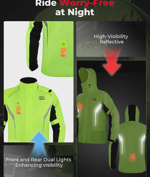 Waterdichte Motor Regenpak Set - Winddicht, Ademend & Reflecterend
