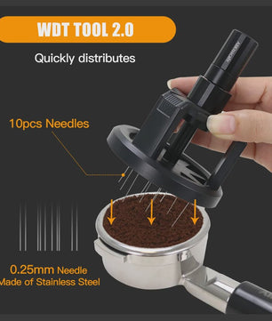 ALIKISSCAFE WDT Tool: Magnetische Espresso Naaldverdeler voor Barista's (51-58mm)