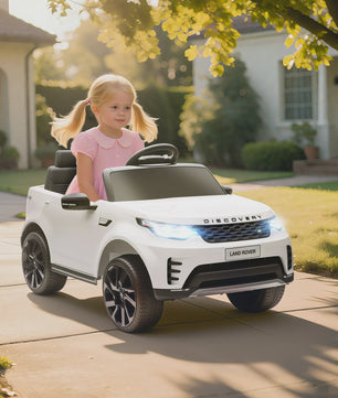 Elektrische Kinderauto Land Rover Discovery 12V - Met Afstandsbediening & 2 Motoren - Wit