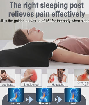 Ergonomisch Neksteun Kussen van Traagschuim - Orthopedisch Ontwerp voor Diepe Slaap
