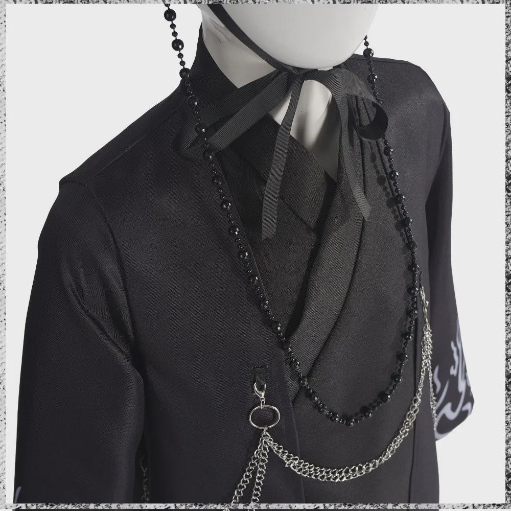 Jinu Cosplay Kostuum Set - Zwart Pak Outfit met Hoed, Riem en Accessoires voor Halloween & Carnaval