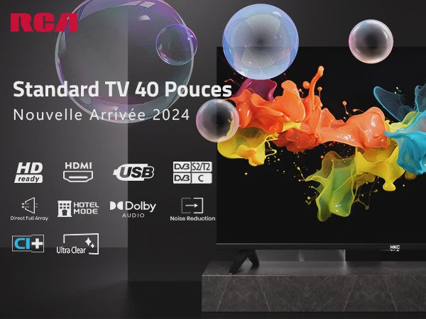 HKC 40-inch Full HD TV met Dolby Audio en Metalen Afwerking
