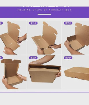 Set van 5 of 10 Luxe Vliegtuigdozen - Extra Stevig - Ideaal voor Cadeaus, Kleding en Cosmetica