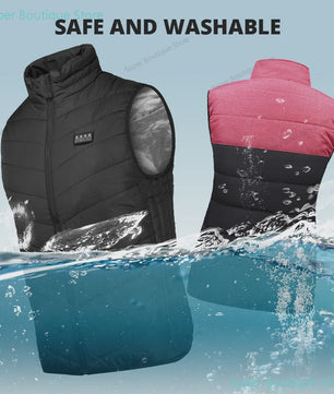Verwarmd Vest Dames Heren - USB Elektrisch Verwarmbaar Padded Vest voor Buitenactiviteiten & Outdoor