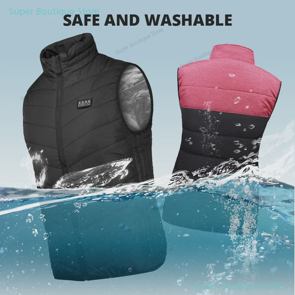 Verwarmd Vest Dames Heren - USB Elektrisch Verwarmbaar Padded Vest voor Buitenactiviteiten & Outdoor