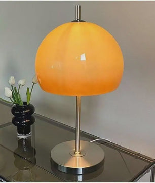 Retro Vloerlamp Mushroom Glas Gradient Oranje - Bauhaus Sfeerlamp voor Woonkamer & Slaapkamer