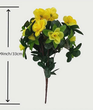 Kunst Azalea Struik Rood - UV-bestendig, Decoratieve Nepbloemen voor Buiten en Binnen