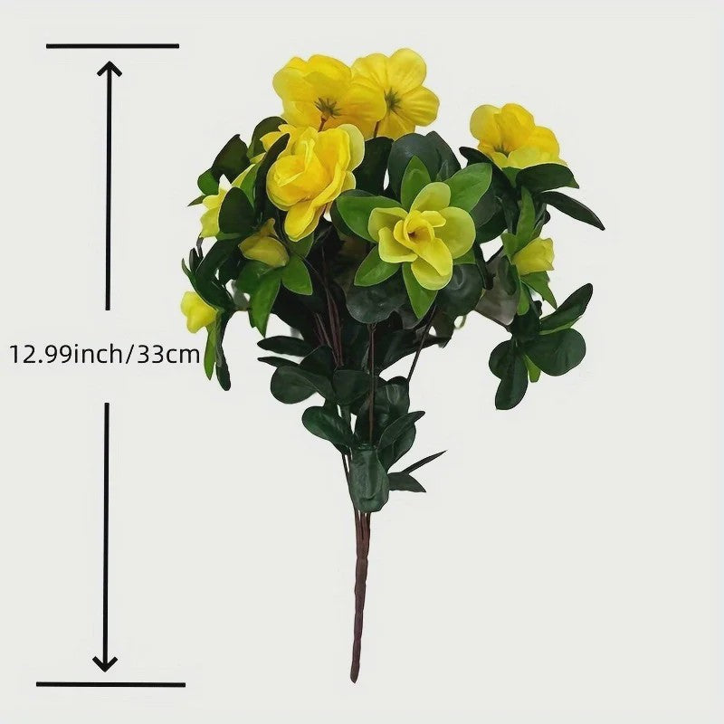Kunst Azalea Struik Rood - UV-bestendig, Decoratieve Nepbloemen voor Buiten en Binnen