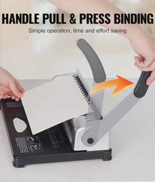 Professionele Comb Binder Machine: 21 Gaten, 450 Vel Capaciteit & 100 Spiraalringen