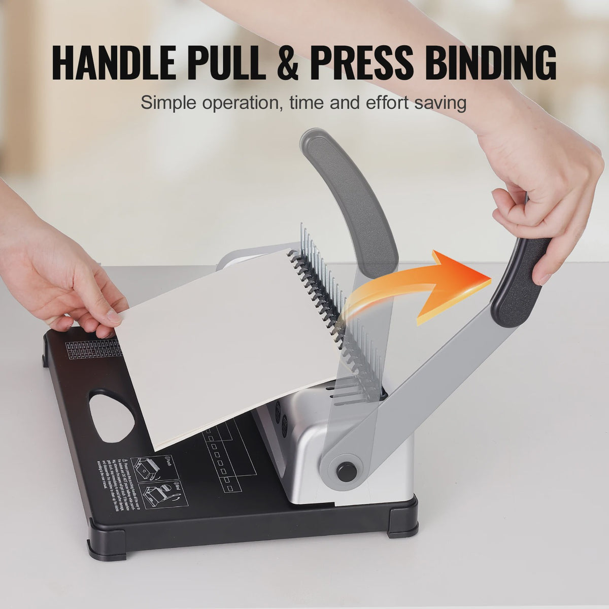 Professionele Comb Binder Machine: 21 Gaten, 450 Vel Capaciteit & 100 Spiraalringen