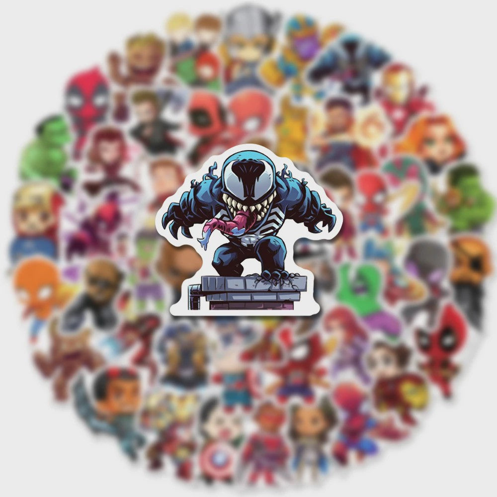 Marvel Avengers Superheld Stickers - Waterdicht & Decoratief (10-200 Stuks)
