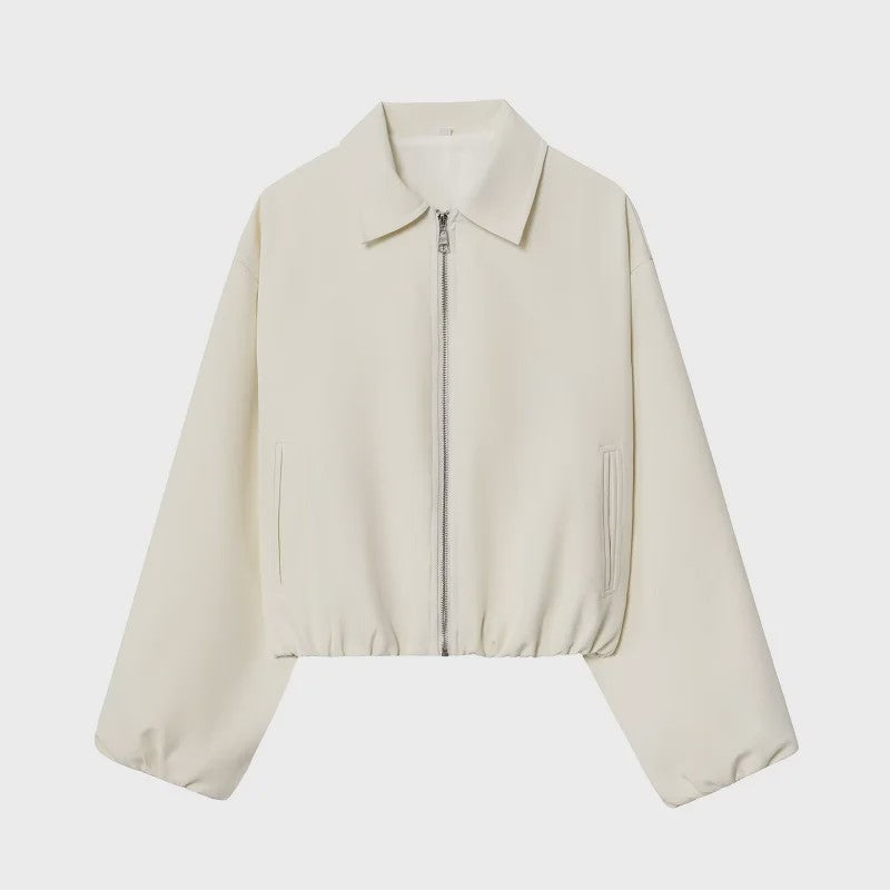Dames Cropped Bomberjack - Lichtgewicht Demi-Season Jas met Rits