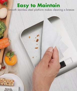 Digitale Keukenweegschaal 5kg/1g - Roestvrij Staal met LCD Display