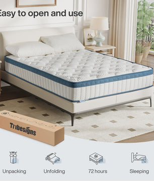 Tribesigns Pocketvering Matras 160x200cm H3 Medium - 7-Zone Orthopedisch & OEKO-TEX Gecertificeerd