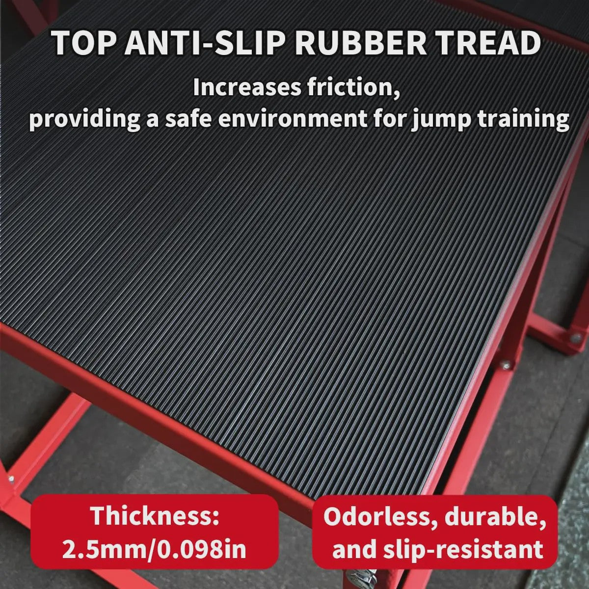 Metalen Plyo Box Springbox - Antislip Top - 12, 18, 24, 30 Inch - Home Gym Training