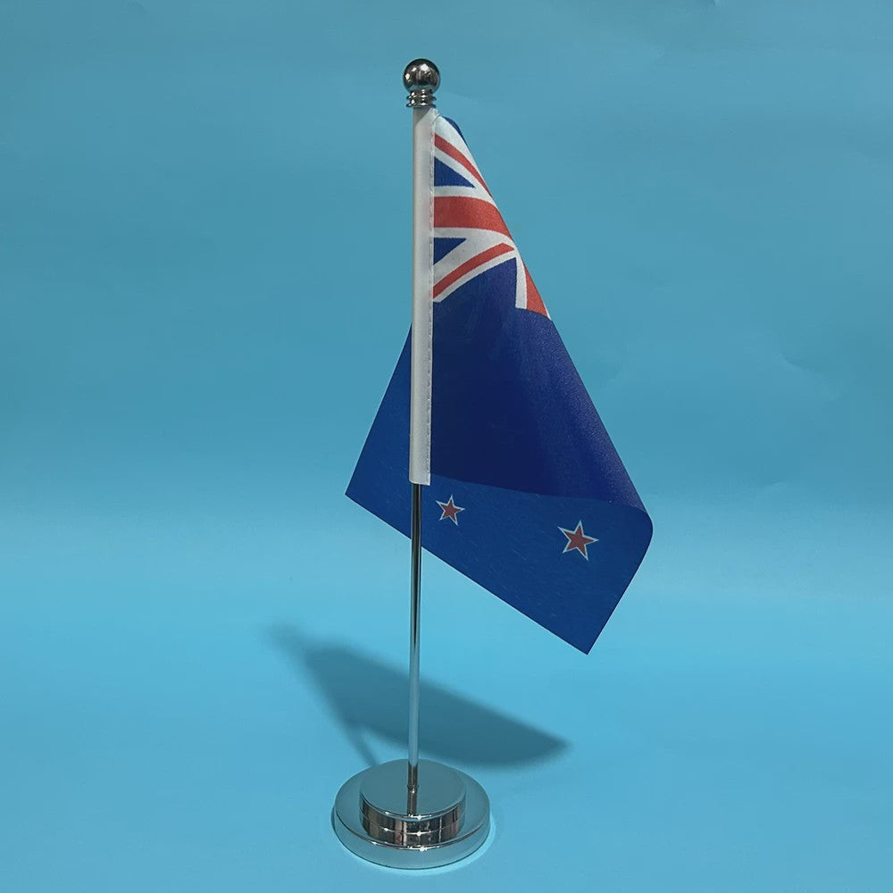 Nieuw-Zeeland Bureauvlag 14x21cm Polyester - Officiële Nationale Vlag