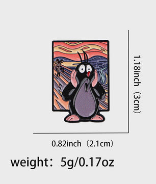 Grappige Mol Emaille Speld - Cartoon Dieren Broche voor Rugzak & Kleding