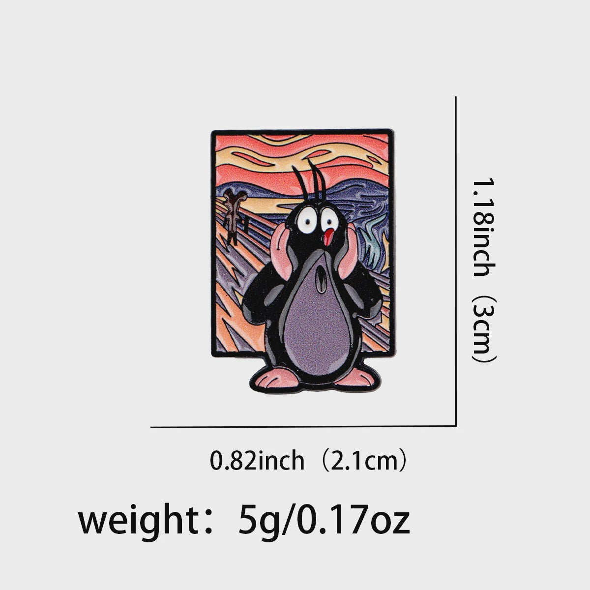 Grappige Mol Emaille Speld - Cartoon Dieren Broche voor Rugzak & Kleding