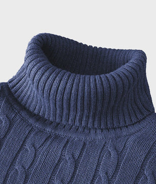 Heren Gebreide Coltrui - Slim Fit Pullover voor Herfst & Winter