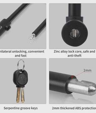WEST BIKING Fiets U-Slot: Robuust Anti-diefstal Sluiting voor MTB en Racefiets