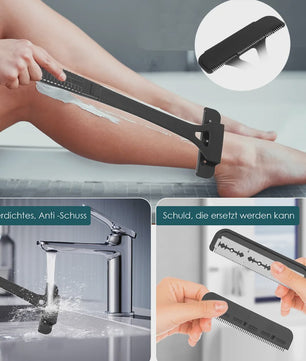 Opvouwbare Lange Handgreep Body Shaver voor Mannen - Gemakkelijk Scheren van Rug en Lichaam