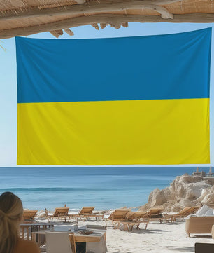 Oekraïense Vlag Wandkleed - Decoratief Tapijt voor Slaapkamer & Woonkamer