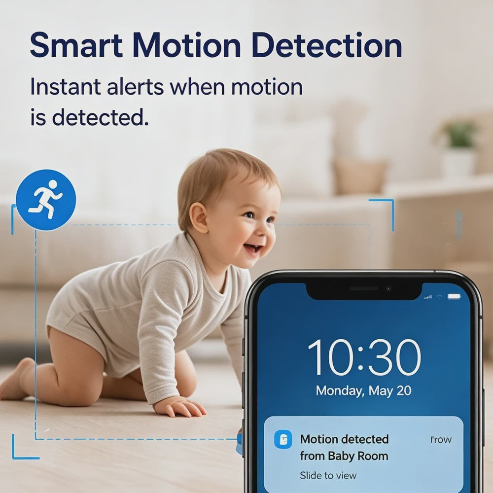 7-inch Babyfoon met Camera: Pan-Tilt-Zoom, Tweeweg Audio, Nachtzicht & Lullabies