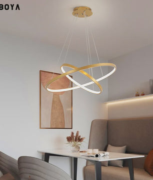 Moderne LED Plafondlamp Ring Design - Hanglamp voor Woonkamer, Eetkamer & Slaapkamer