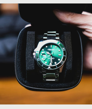Zwarte Horloge Opbergdoos - Hardcase met Zachte Kussens en Fluweel Voering