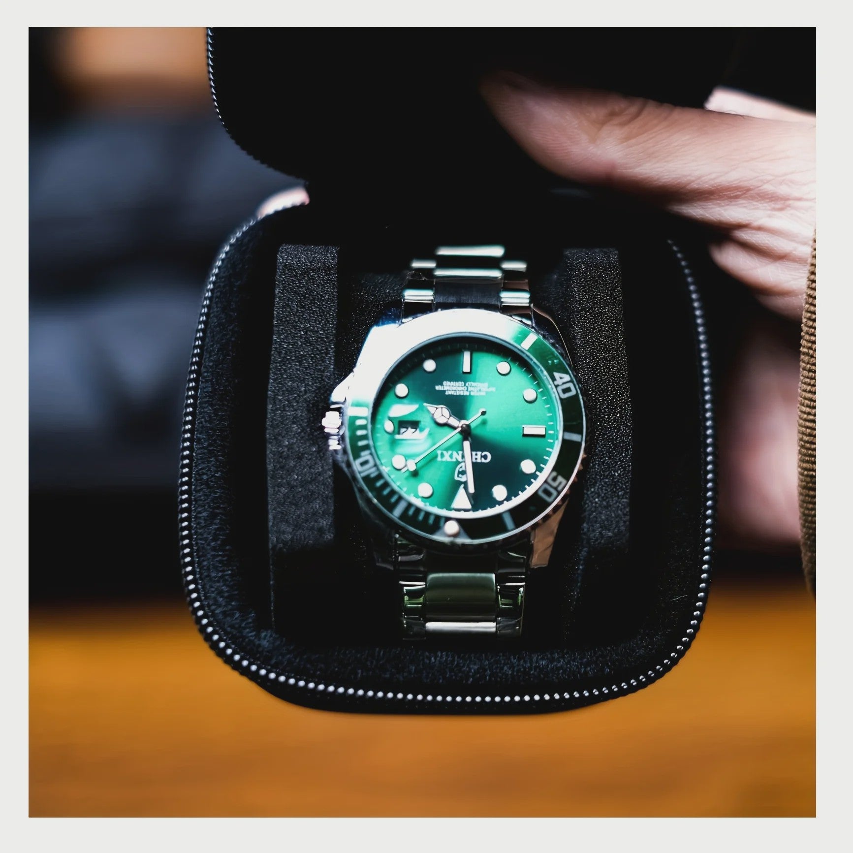 Zwarte Horloge Opbergdoos - Hardcase met Zachte Kussens en Fluweel Voering