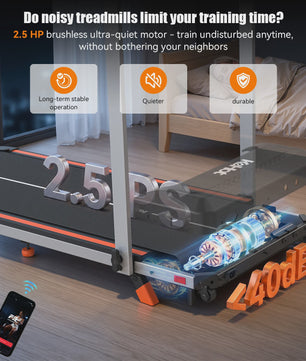 KeHot Opvouwbare Loopband met Bluetooth APP, 1-12 km/u, Incline, 125kg Capaciteit