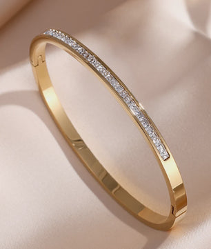 Luxe Zirkonia Armband Set - 5 Delig - Roestvrij Staal & Koper