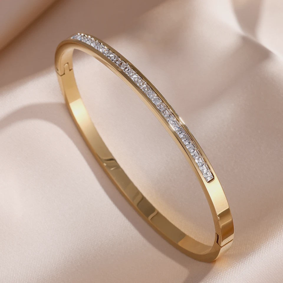 Luxe Zirkonia Armband Set - 5 Delig - Roestvrij Staal & Koper