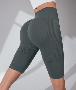 2-Pack Seamless High-Waisted Yoga Shorts met Push-Up Effect - Perfect voor Fitness & Training