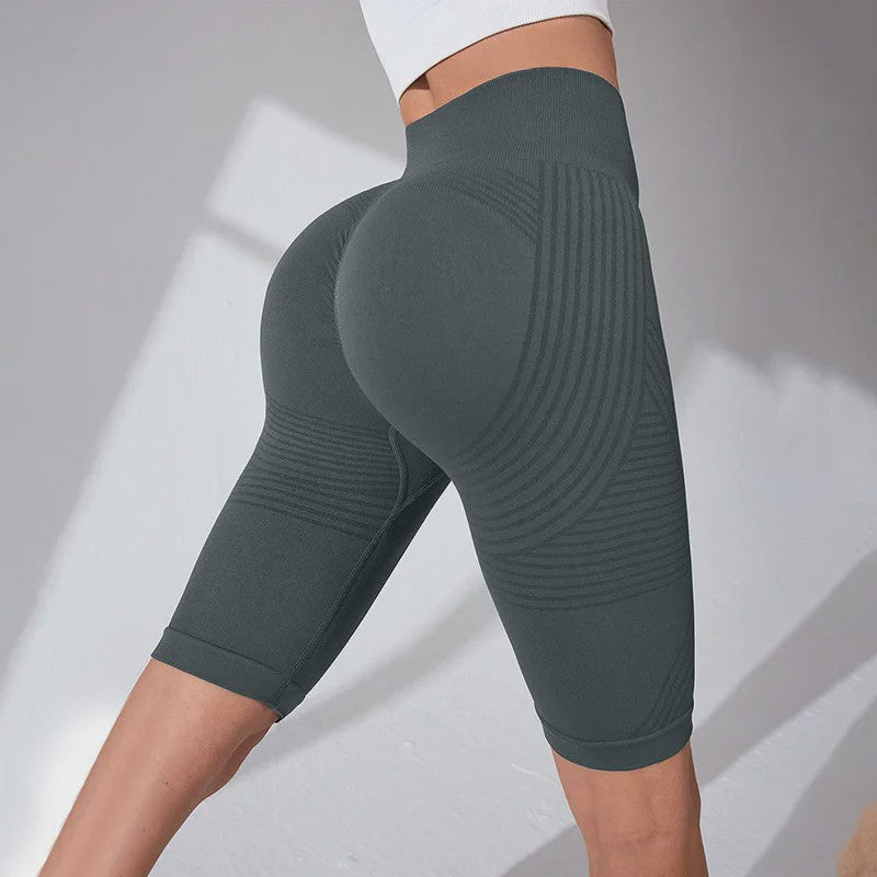 2-Pack Seamless High-Waisted Yoga Shorts met Push-Up Effect - Perfect voor Fitness & Training