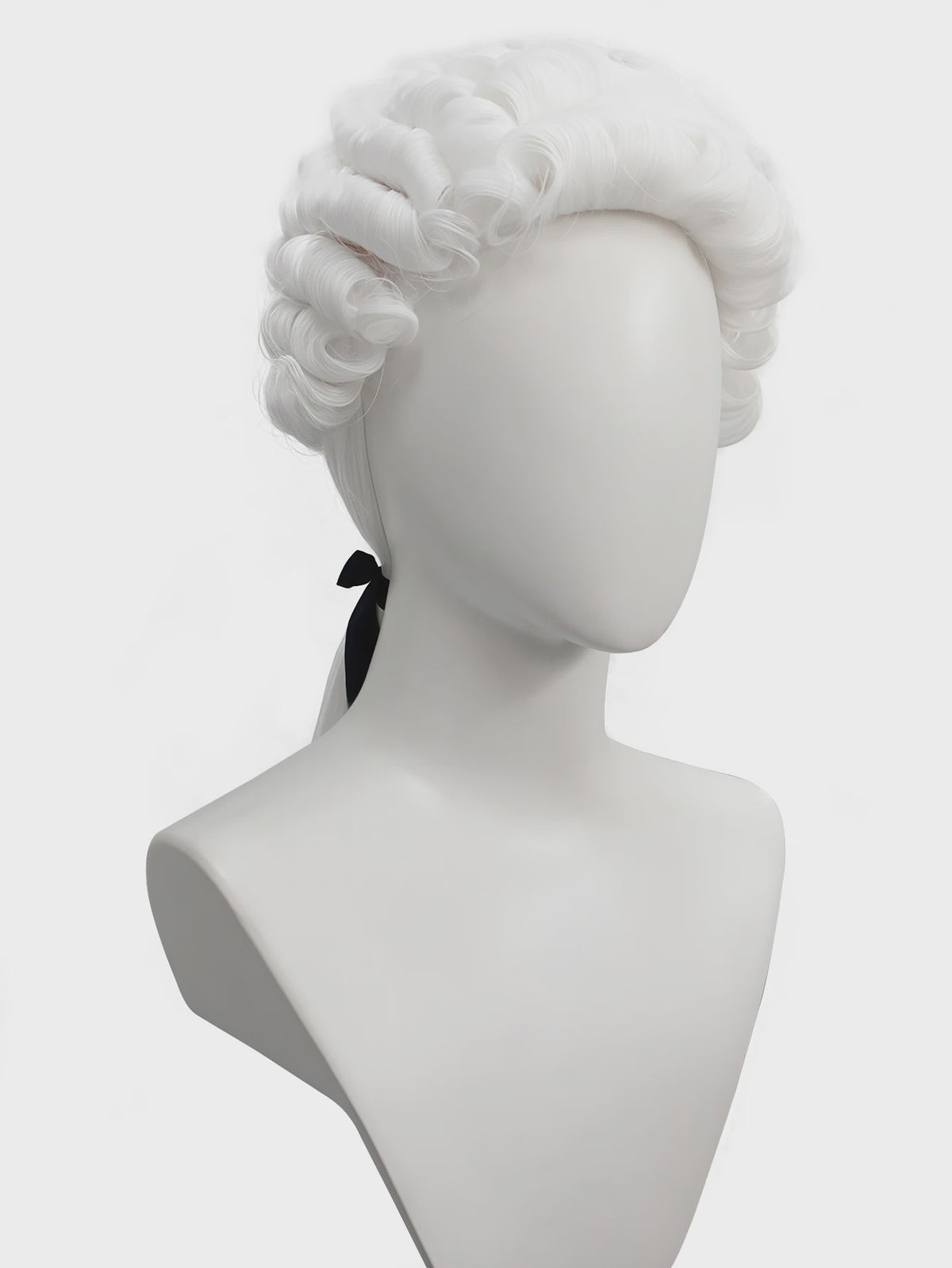 Witte Barok Pruik - Stijlvolle Krullen voor Jurist, Kostuum & Cosplay