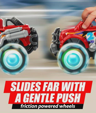 JOYFY 3-Pack Monster Trucks met Verlichte LED Wielen - Frictie Speelgoed voor Kinderen