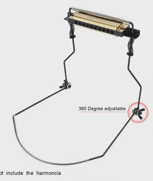 Universele Harmonica Nekhouder - Verstelbare Mondorgel Stand voor 10-Gats Mondharmonica