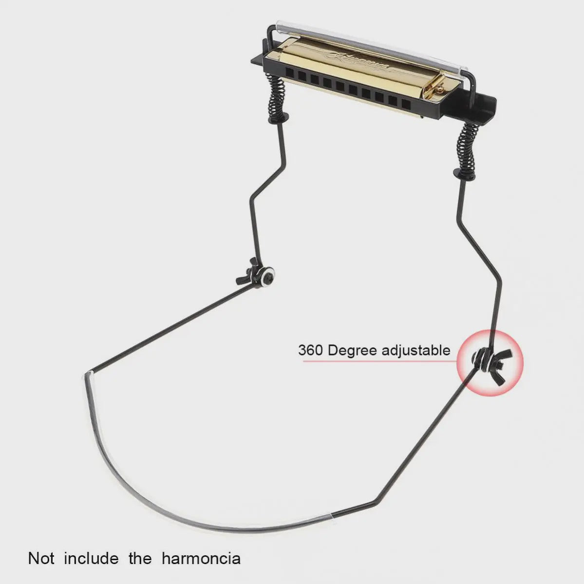 Universele Harmonica Nekhouder - Verstelbare Mondorgel Stand voor 10-Gats Mondharmonica