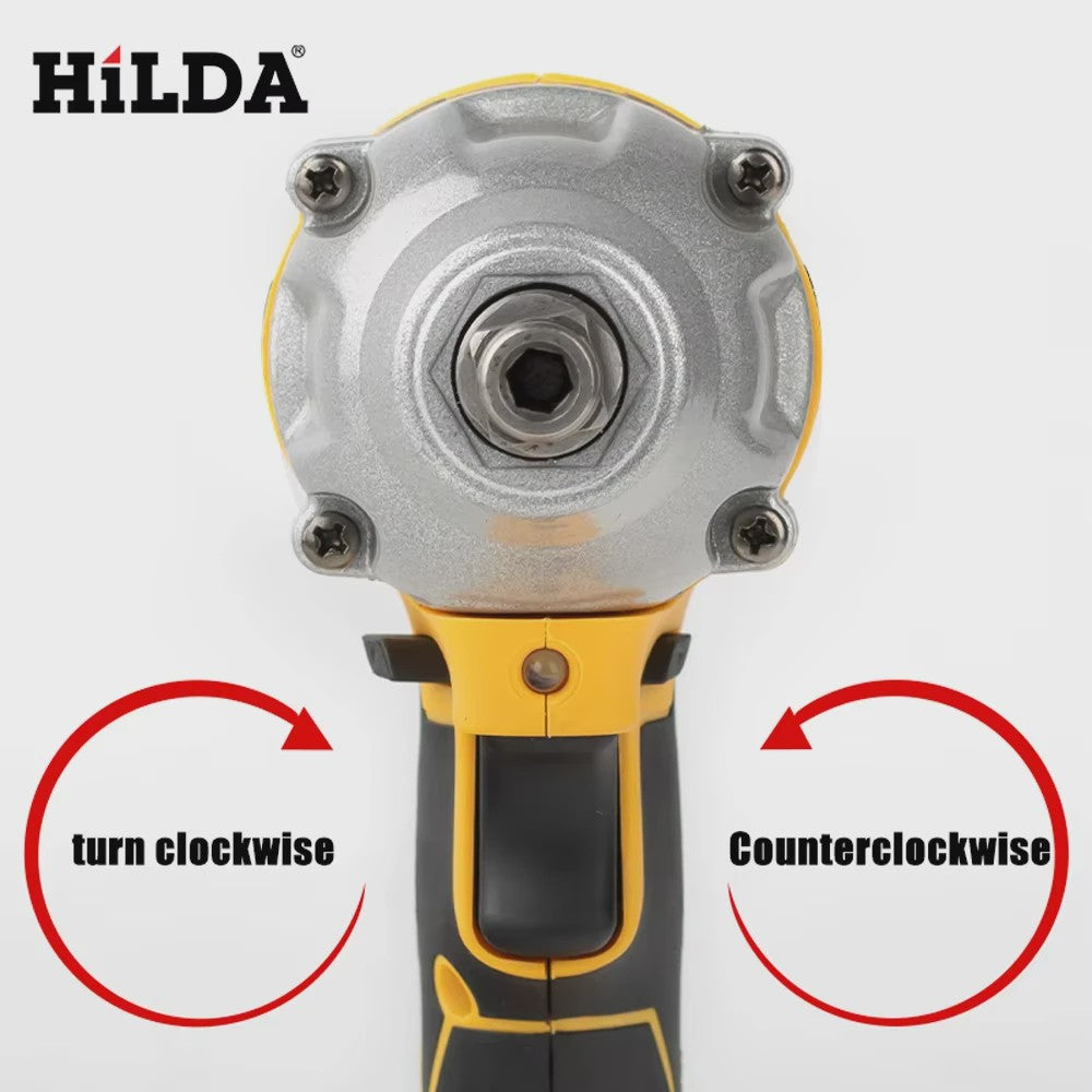 HILDA Accu Slagschroefmachine Brushless Krachtig 1/2" met Makita Batterij Compatibiliteit