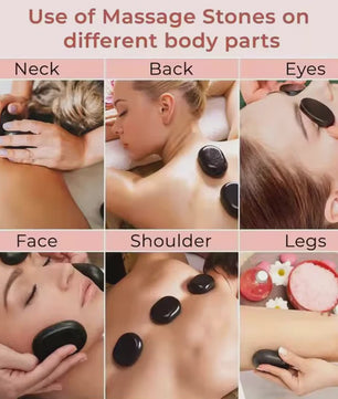 12 Pcs 4x6cm Spa hot Stone Beauty Stones Massage Lava Natural Stone Hot Relieve Stress RELAX jade massage set toe massage
