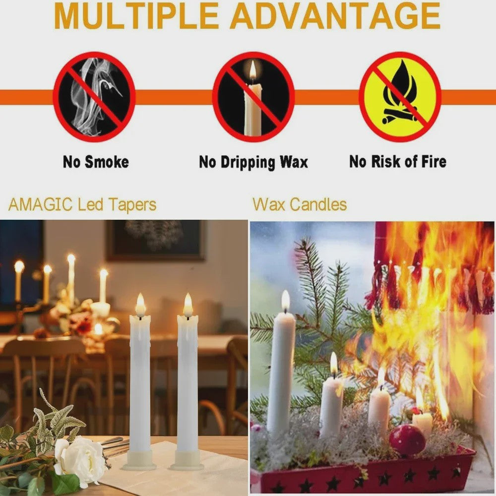 LED Flamlamp Kaarsen (6/18/24 stuks) met Afstandsbediening - Veilige Sfeerverlichting