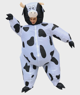 Opblaasbaar Koe Kostuum voor Volwassenen - Grappig Verkleedpak voor Feest & Halloween
