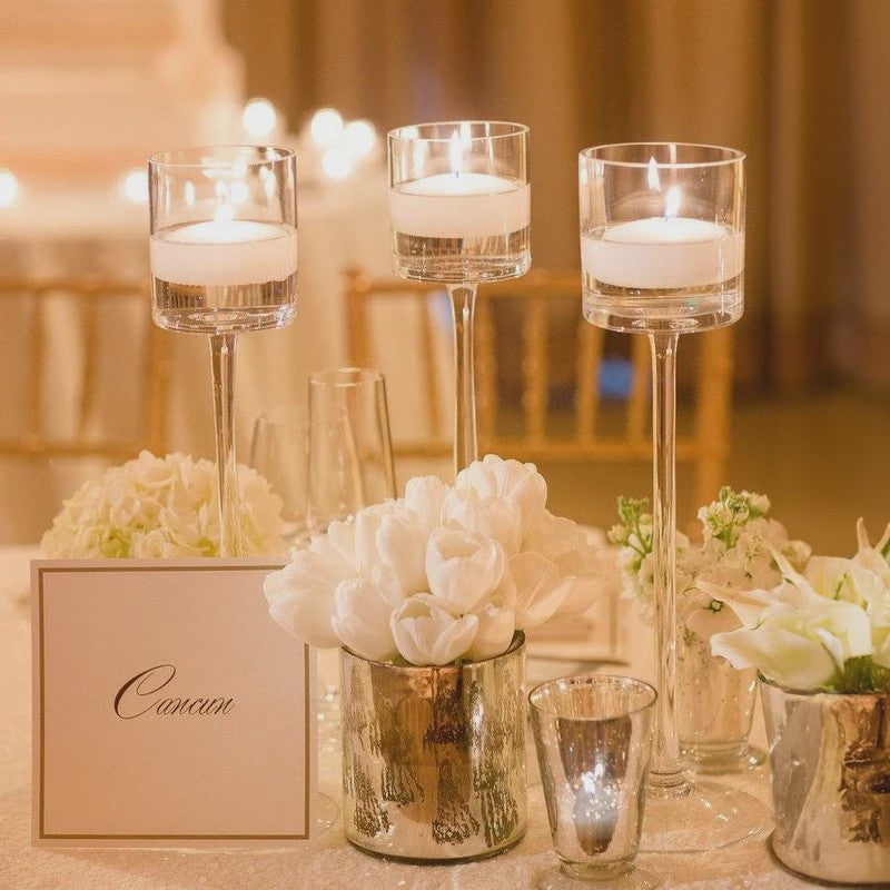 Elegante Glazen Kaarsenhouder voor Drijvende Kaarsen & Theelichtjes - SediaXL