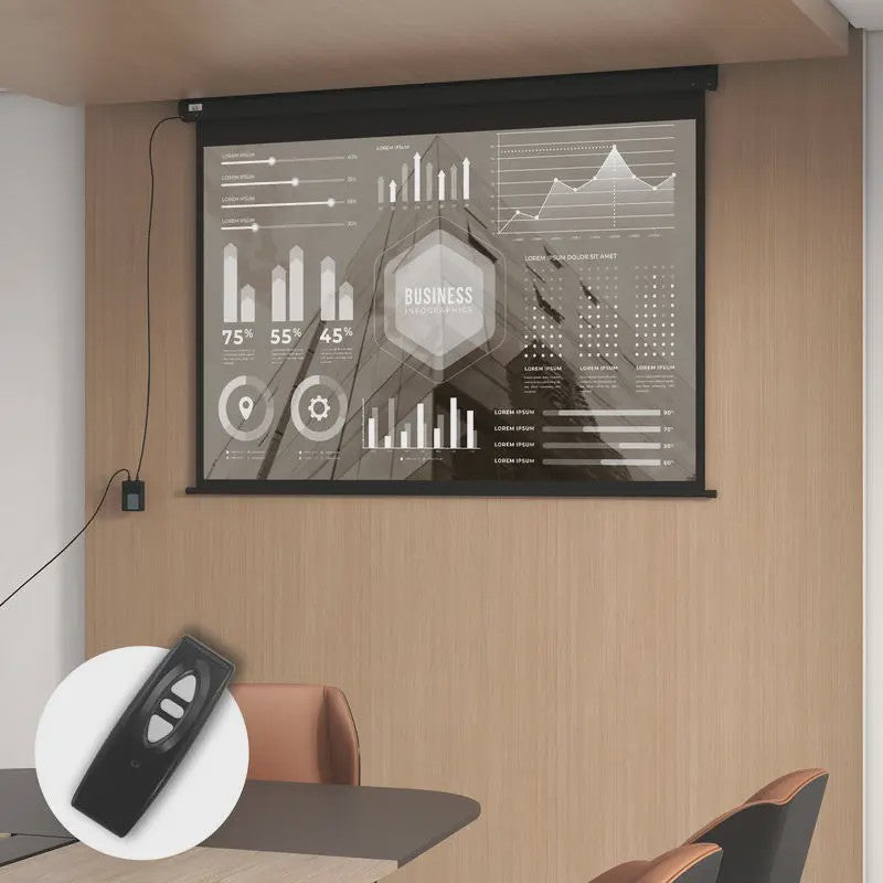 Elektrisch Projectiescherm 84 Inch 4:3 - 171x130 cm - Inclusief Afstandsbediening