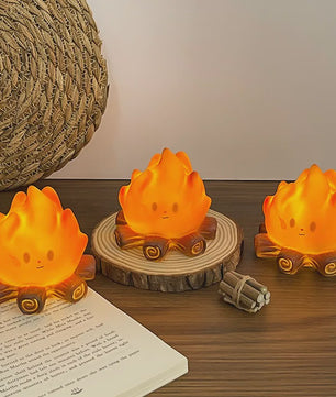 Schattige Kampvuur Nachtlampje - LED Vlam Simulatie & Sfeerverlichting